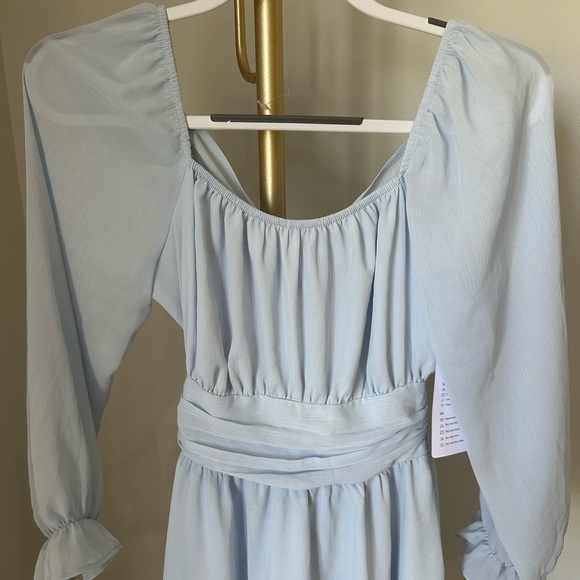 Elegant Blue Women's Dress - Picture 3 of 9